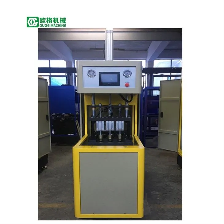 Poloautomatický stroj na vyfukovanie PET pre kozmetické fľaše